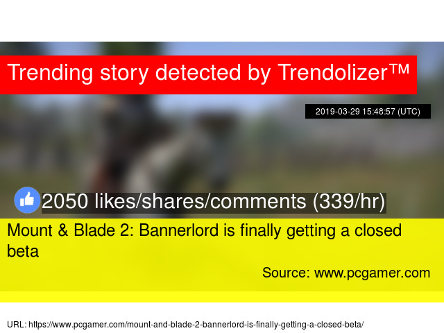 Mount Amp Blade 2 Bannerlord Is Finally Getting A Closed Beta