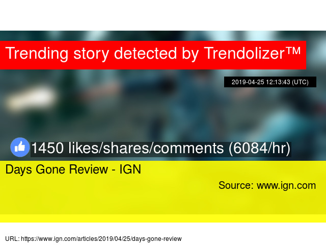 days gone ign rating
