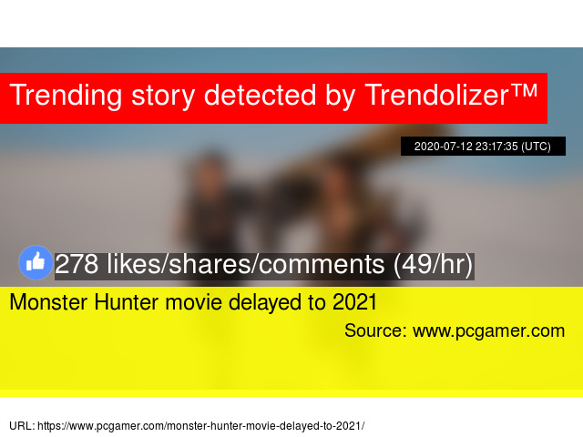 Monster Hunter Movie Delayed To 2021